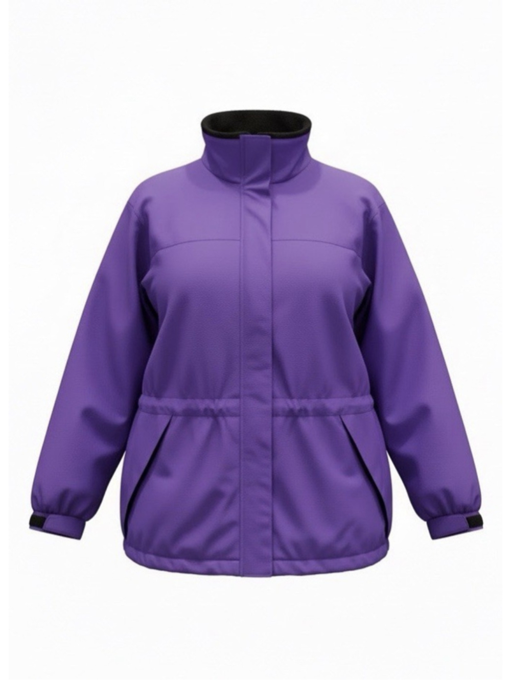 Eddie Bauer Womens Zip Jacket 2X Purple Nylon Insulated-w/hood Parka Coat Anorak